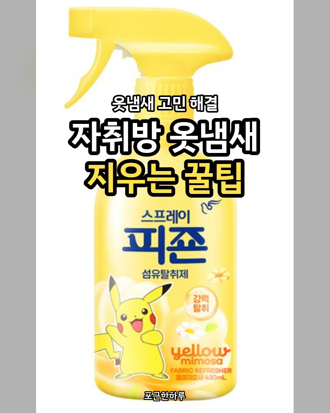 원룸에서 옷 냄새 신경 쓰일 때 뿌려두면 좋은 섬유탈취제