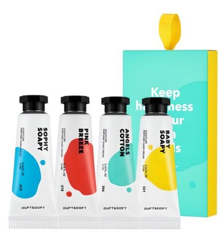 더프트앤도프트 시그니처 퍼퓸 핸드크림 미니어처 10ml x 4종 기프트 세트, 1세트